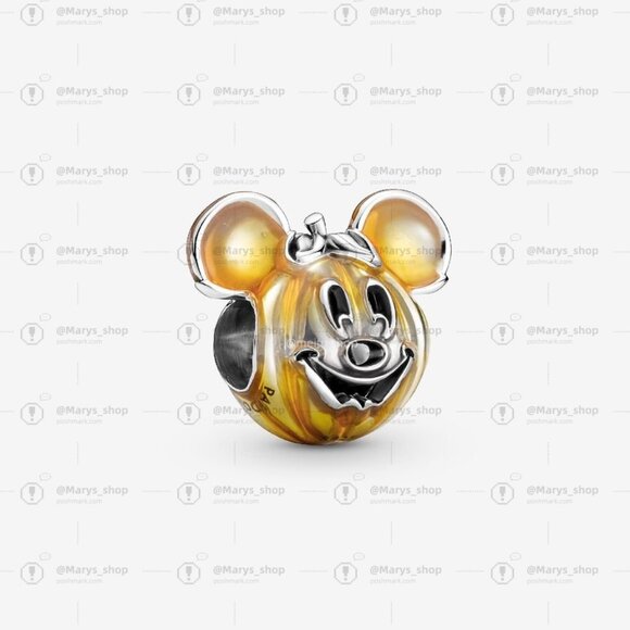 Pandora Disney Mickey Mouse Pumpkin Charm|Pendant - Picture 1 of 2